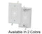 1-Gang Feed-Through Wall Plate with Flexible Opening - White