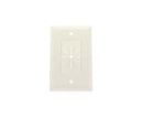 Split Feed-Through Wall Plate, 1-Gang, with Flexible Opening in White or Ivory