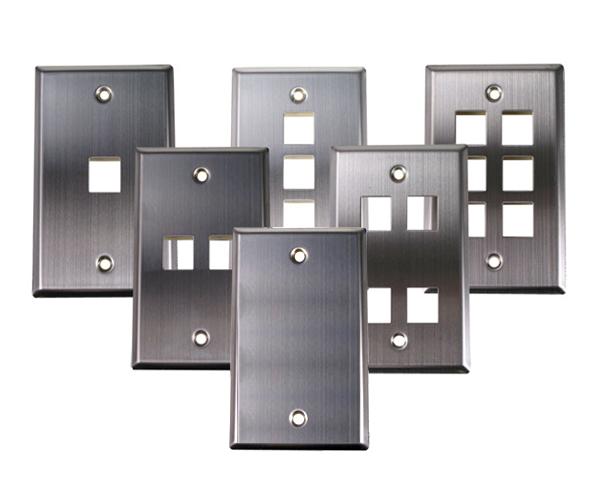 Stainless Steel Keystone Wall Plate, Single-Gang