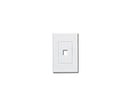 Screwless Keystone Wall Plate, Single-Gang - 1-port - White