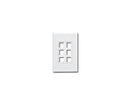  Screwless Keystone Wall Plate, Single-Gang - 6-port - White