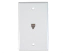  RJ11 Wall Plate With Telephone Jack - 1-Port, 4 or 6 Conductor, Flush Mount, Punchdown - Available in 2 Colors - Photos