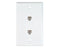  RJ11 Wall Plate With Telephone Jack - 2-Port, 4 or 6 Conductor, Flush Mount, Screw Type - Available in 2 Colors - Photos