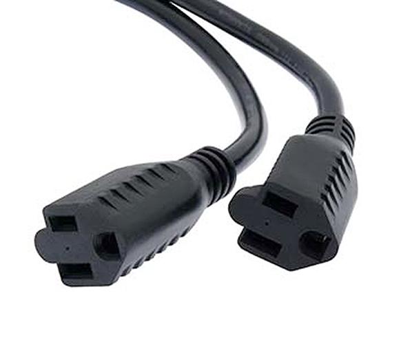 2-Outlet Power Cord Splitter, 1ft