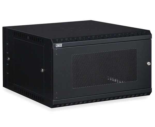  Network Rack, Swing-Out Wall Mount Enclosure, Vented Door - 6U