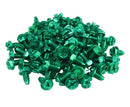 10-32 Ground Screws, 3/8" Green - 100 Pack