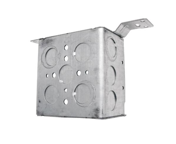 Electrical Box, 4" Steel Square with Wall Bracket