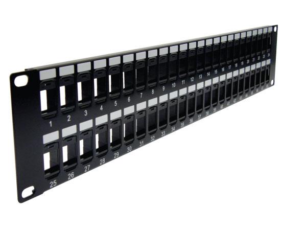 Blank Keystone Network 16-Port / 48-Port Patch Panel, 1U / 2U High Density Rack Mount