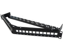 Shielded High Density Blank Angled Keystone 24-Port / 1U, 48-Port / 2U Patch Panel