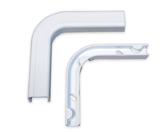 Raceway Duct Flat Elbow Fitting - White