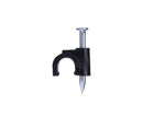 Cable Clip 1/2" Depth Nail, Single or Dual, Black or White - 100/ bag