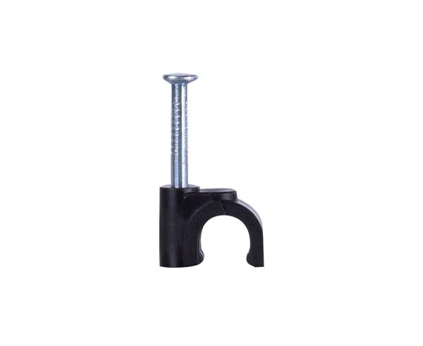 Cable Clip 1/2" Depth Nail, Single or Dual, Black or White - 100/ bag