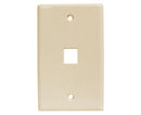 Wall Plates, - 1 Ports - Ivory