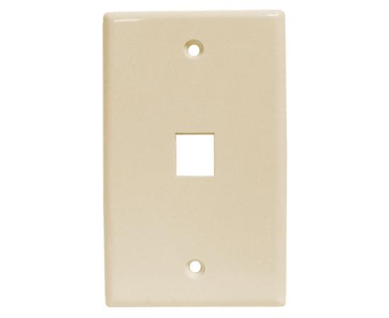 Wall Plates, - 1 Ports - Ivory