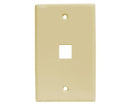 Wall Plates, - 1 Ports - Almond