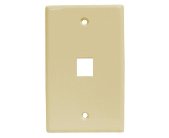 Wall Plates, - 1 Ports - Almond