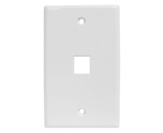 Oversized Keystone Wall Plate, Available in 2 Colors, 1 Port