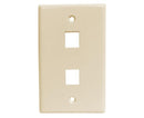 Wall Plates, - 2 Ports - Ivory