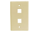 Wall Plates, - 2 Ports - Almond