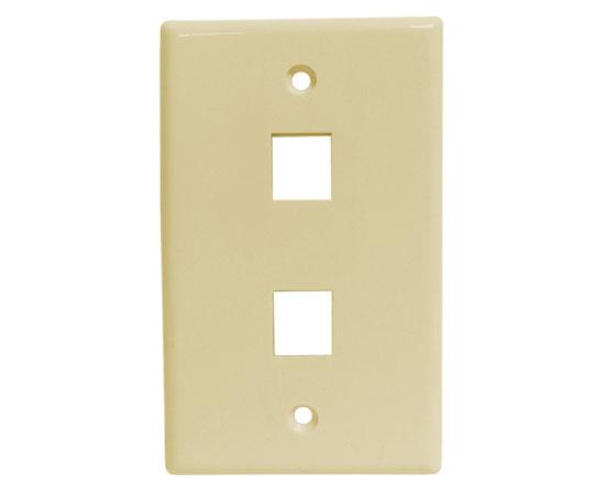 Classic Oversized Wallplate - 2-Port - Ivory