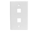 Wall Plates, - 2 Ports - White