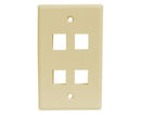 Classic Oversized Wallplate - 4-Port - Ivory