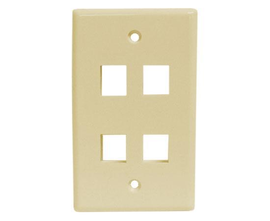 Classic Oversized Wallplate - 4-Port - Ivory