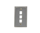 Stainless Steel Keystone Wall Plate, Single-Gang - 3-port