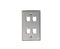 Stainless Steel Keystone Wall Plate, Single-Gang - 4-port