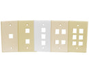 Wall Plates, - 1, 2, 3, 4, & 6 Ports - Almond, Ivory, White