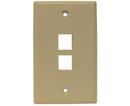 MIG+ Wall Plate, High Density 2 Ports - Almond