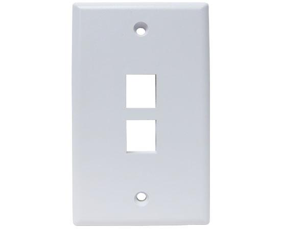 MIG+ Wall Plate, High Density 2 Ports - White