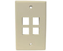 MIG+ Wall Plate, High Density 4 Ports - Ivory