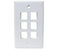 MIG+ Wall Plate, High Density 6 Ports -  White