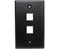 MIG+ Wall Plate, High Density 2 Ports - Black