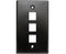 MIG+ Wall Plate, High Density 3 Ports - Black