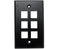 MIG+ Wall Plate, High Density 6 Ports - Black