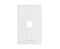  Keystone Wall Plate w/ ID Window, Single-Gang, Flush - 1-Ports -  White