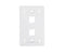  Keystone Wall Plate w/ ID Window, Single-Gang, Flush - 2-Ports -  White