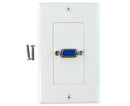 VGA to VGA Decor Wall Plate - White, Front 