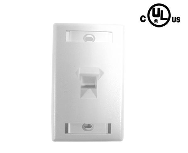 Angled Port ID Window Wallplate, 1-Port, Front