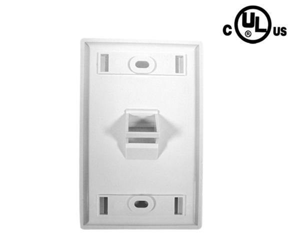 Keystone Wall Plate w/ ID Window, Single-Gang, Angled - 1 Port, 2 Port, 4 Port