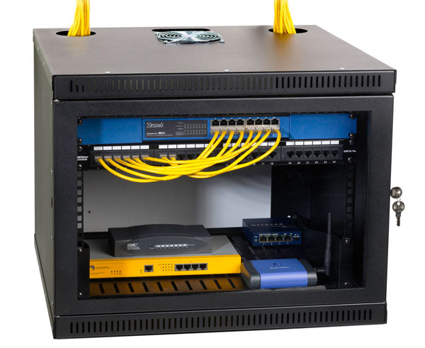 Network Rack, Wall Mount Enclosure, Locking Door, 8U 1 OF 6