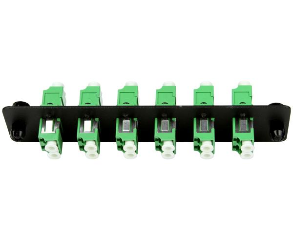 Fiber Adapter Panel, Single Mode, 12 Port LC/APC, Duplex